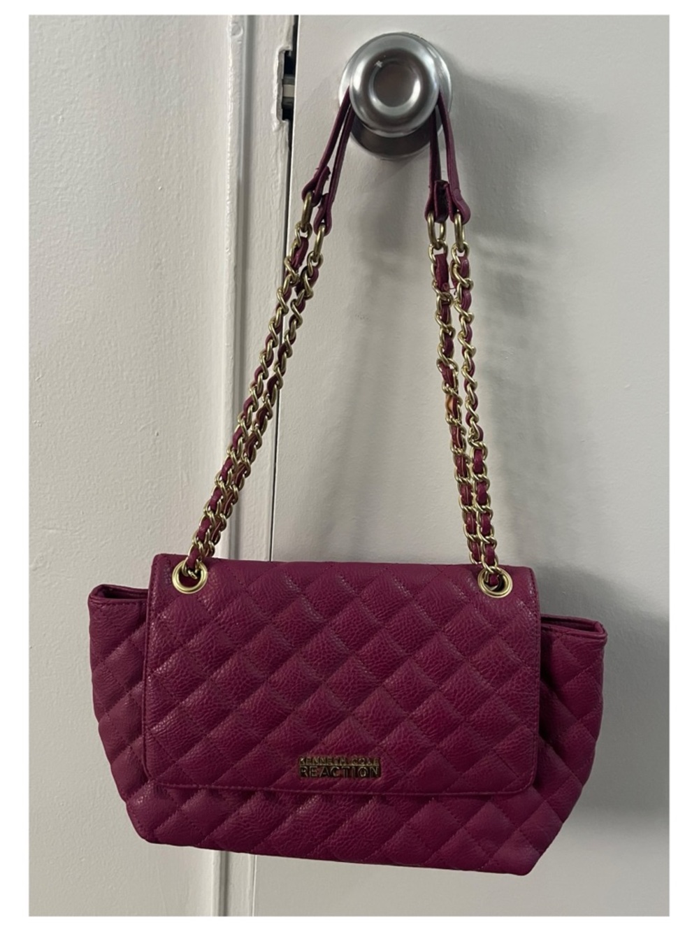 Kenneth Cole Reaction Pink quilted shoulder bag